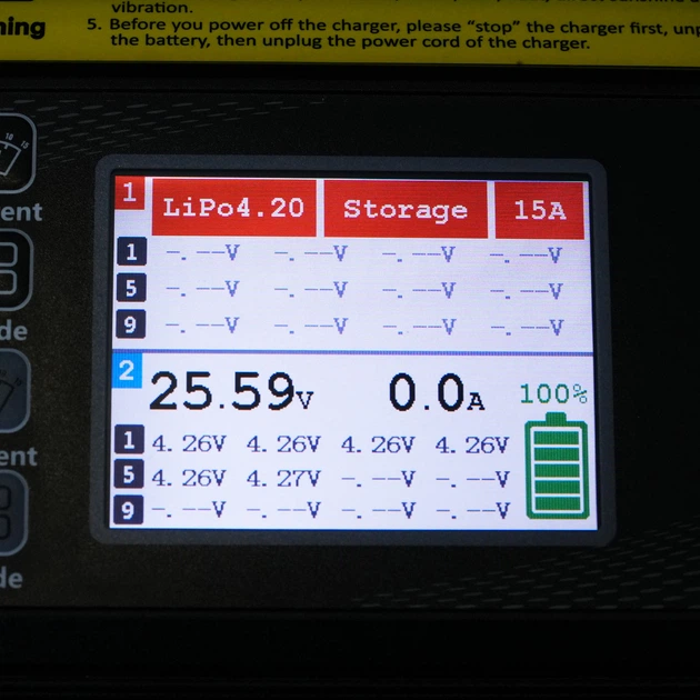 Зарядное устройство 2-канальное 15А 6-12S LiPo/LiHV 1200Вт 220В ULTRA POWER PROTESTER UP1200AC PLUS - изображение 3