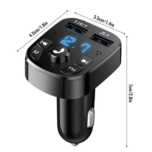 FM-модулятор Bluetooth 5.0 з двома USB-портами – бездротова музика та зарядка в авто - зображення 3