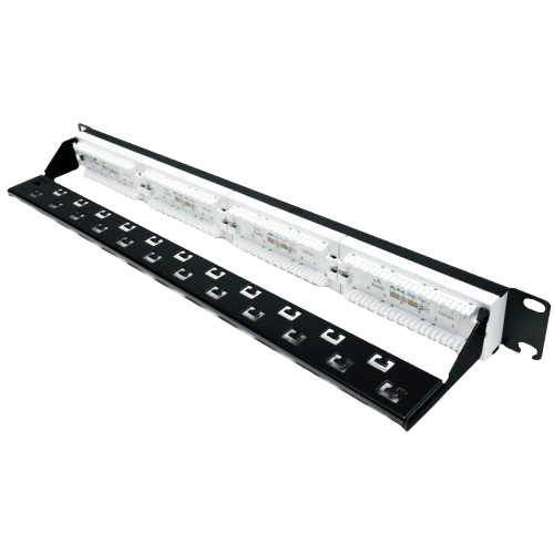 Патч-панель 19″ ELECTRONICAL LW-PP74 24xRJ-45 UTP кат. 6a для кабельных систем Черный - изображение 3