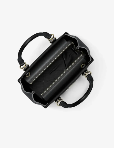 Сумка кросбоді MICHAEL KORS Marilyn Small Leather Satchel 35F5G6AM1L black чорна золотиста фурнітура - Фото 2 Сумка кросбоді MICHAEL KORS Marilyn Small Leather Satchel 35F5G6AM1L black чорна золотиста фурнітура - зображення 2
