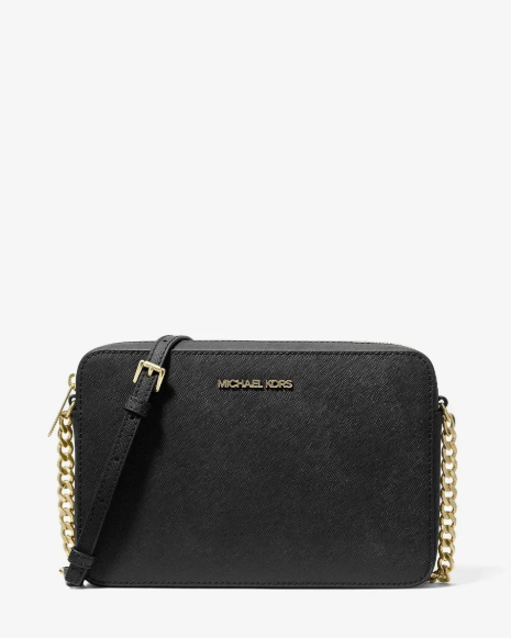 Сумка MICHAEL KORS JET SET LARGE SAFFIANO LEATHER CROSSBODY BAG 35T8GTTC9L black черная золотистая фурнитура - Фото 1 Сумка MICHAEL KORS JET SET LARGE SAFFIANO LEATHER CROSSBODY BAG 35T8GTTC9L black черная золотистая фурнитура - изображение 1