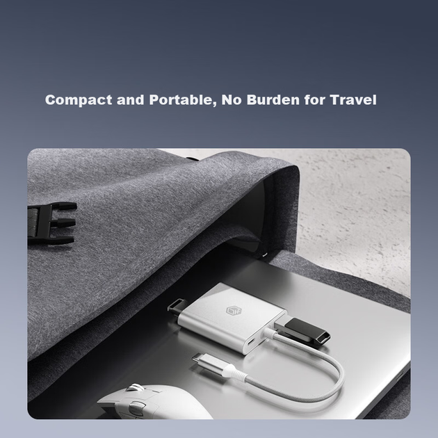 Хаб Jingzao 4 в 1 Type-C с HDMI, USB 3.0 и PD для MacBook - изображение 7