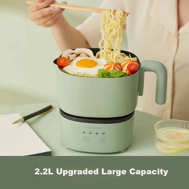 Кастрюля электрическая ROYALTY LINE 2.2 л 800 Вт складная дорожная с контролем температуры - изображение 8