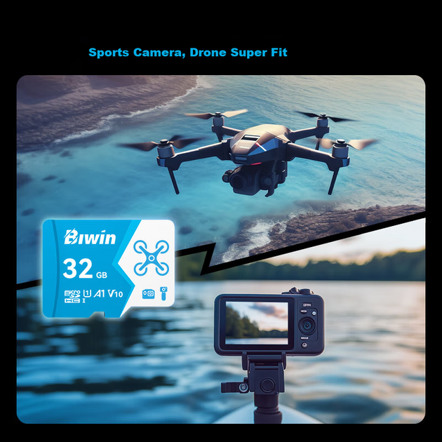 Карта памяти BIWIN MS160 microSD 32 ГБ U1 V10 A1, до 160 МБ/с - Фото 5 Карта памяти BIWIN MS160 microSD 32 ГБ U1 V10 A1, до 160 МБ/с - изображение 5