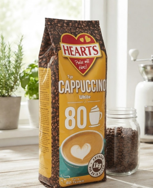Капучино Hearts Cappuccino White 1 кг швидкорозчинний кавовий напій з ніжним вершковим смаком - зображення 6