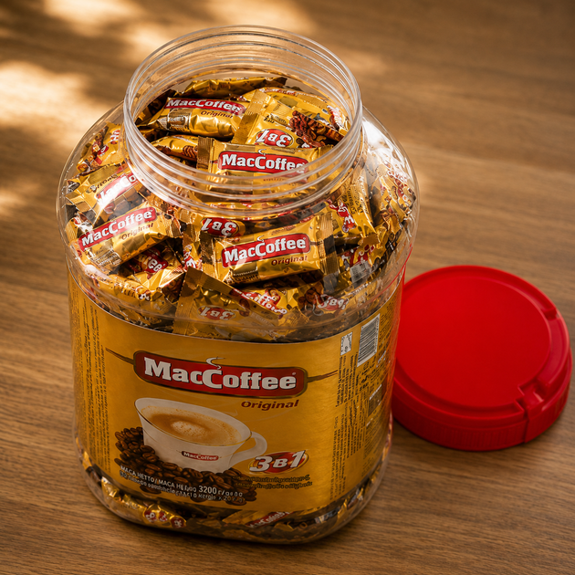 Кавовий напій MacCoffee Original 3 в 1 розчинний класичний смак у стіках 3.2 кг - Фото 7 Кавовий напій MacCoffee Original 3 в 1 розчинний класичний смак у стіках 3.2 кг - зображення 7