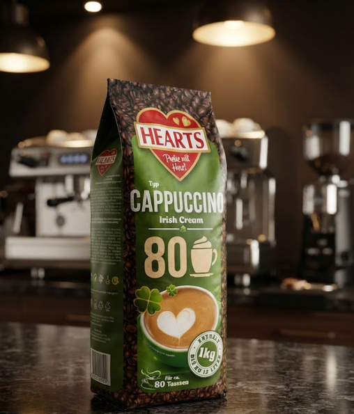 Капучино Hearts Cappuccino Irish Cream 1 кг швидкорозчинний кавовий напій зі смаком Айріш Крем - зображення 6