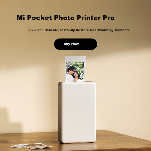 MI [Новинка] Карманный фотопринтер Mijia Pocket Photo Printer Pro, видео и фотографии с дополненной реальностью, мгновенная печать, портативная камера, печать высокого разрешения, простота использования, быстрые результаты. - изображение 4
