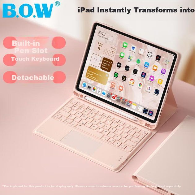Захисний чохол BOW Hangshi HC018 для iPad версії 2022, сумісний з універсальним чохлом для планшета 10-го покоління, знімний магнітний чохол Apple 10,9 дюймів з тримачем для олівців, колір Midnight Grey - Фото 4 Захисний чохол BOW Hangshi HC018 для iPad версії 2022, сумісний з універсальним чохлом для планшета 10-го покоління, знімний магнітний чохол Apple 10,9 дюймів з тримачем для олівців, колір Midnight Grey - изображение 4