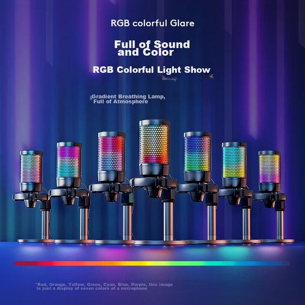 Микрофон FIFINE, USB, для компьютера, игр, прямых трансляций и записи, с RGB-подсветкой, шумоподавлением для мобильного видео, профессиональный микрофон для ноутбука и настольного компьютера, формат A6, белый. - изображение 6