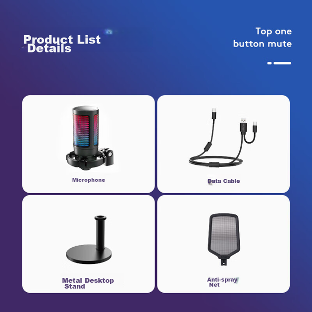 Микрофон FIFINE, USB, для компьютера, игр, прямых трансляций и записи, с RGB-подсветкой, шумоподавлением для мобильного видео, профессиональный микрофон для ноутбука и настольного компьютера, формат A6, белый. - изображение 14