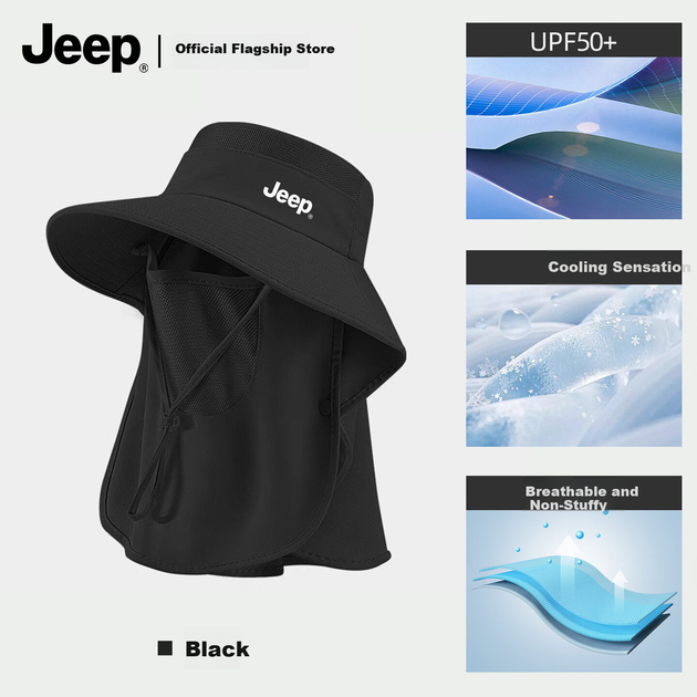Женская летняя панама JEEP с широкими полями и защитой шеи, UV-фильтр - изображение 4
