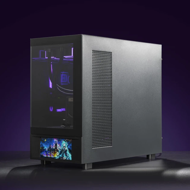 Корпус для игрового компьютера PADO Yinglong Cangming Display Version, черный, материнская плата M-ATX, система водяного охлаждения 360 мм, дополнительный 6-дюймовый ЖК-экран с панорамным обзором 270°, видеокарта 5090. - изображение 9