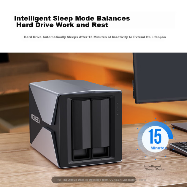 Корпус расширения Ugreen для NAS многоотсечный без RAID, для дисков 2.5 и 3.5 дюйма и SSD - изображение 7