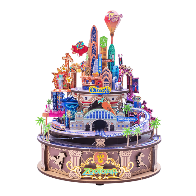 Музыкальная шкатулка-конструктор Disney «Зверополис» металлическая 3D-модель - изображение 8