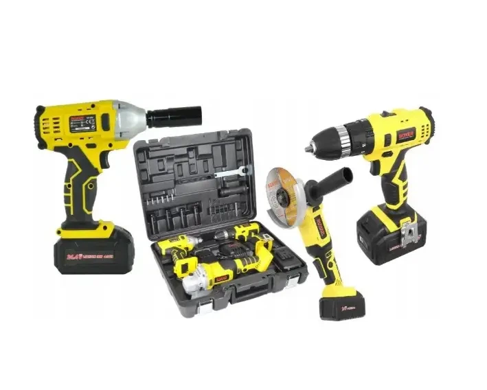 Набор аккумуляторных инструментов BOXER SR028 3в1 24 4 В с двумя аккумуляторами шуруповерт ударный гайковерт болгарка 125 мм в кейсе - изображение 10