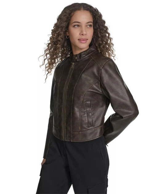 Женская куртка из экокожи Levi's 1161044748 (Коричневый M) - Фото 3 Женская куртка из экокожи Levi's 1161044748 (Коричневый M) - изображение 3