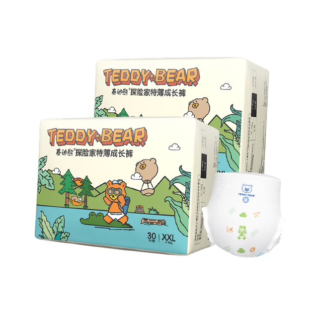 Подгузники-трусики Teddy Bear Explorer 2.0 размер XXL, 30 шт, 2 упаковки, ультратонкие - изображение 4