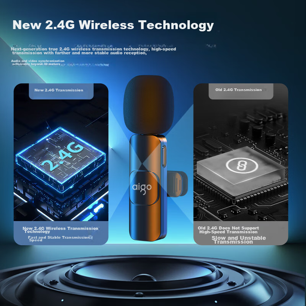 Микрофон Aigo S28 петличный беспроводной с шумоподавлением - изображение 9