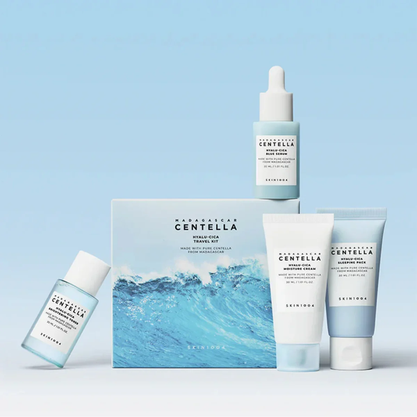 Набор SKIN1004 Madagascar Centella Hyalu-Cica Travel Kit для интенсивного увлажнения кожи 120 мл - изображение 2