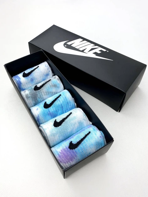 Мужские высокие носки TIe-Dye 5 пар Подарочный набор Розмір(35-39) – Бежевий з різнобарвним B35N81-3432 - изображение 3