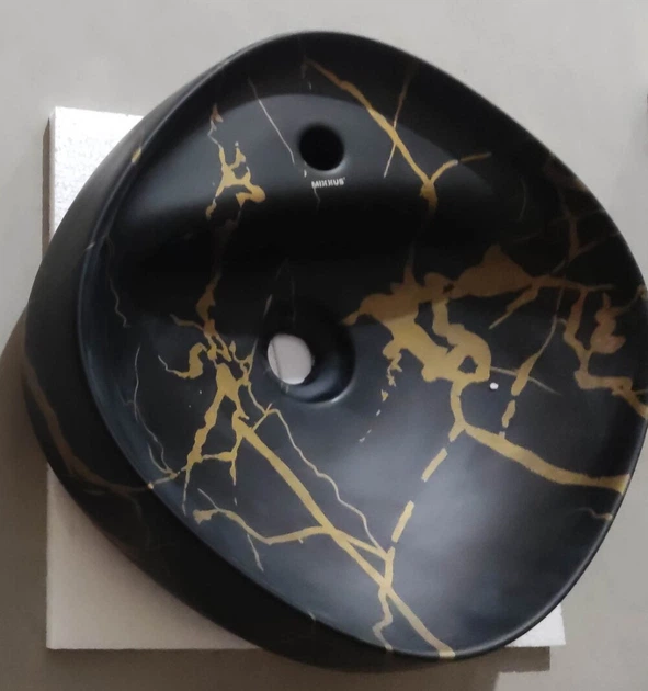 Раковина накладна MIXXUS PREMIUM WAVE-0201 MARBLE 430х430х150mm (отвір під змішувач) (MP6536) - изображение 5