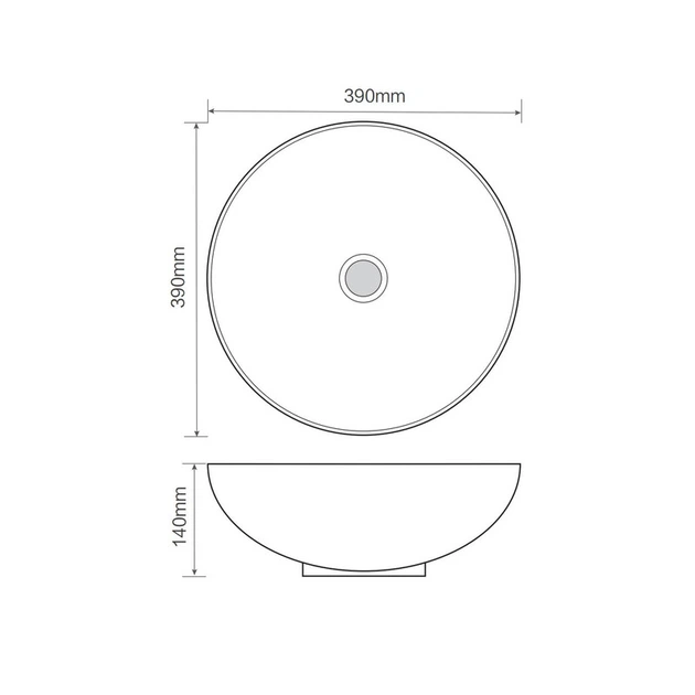 Раковина накладна MIXXUS PREMIUM ELLIPSE-0106 MARBLE 390х390х140mm (MP6533) - изображение 3