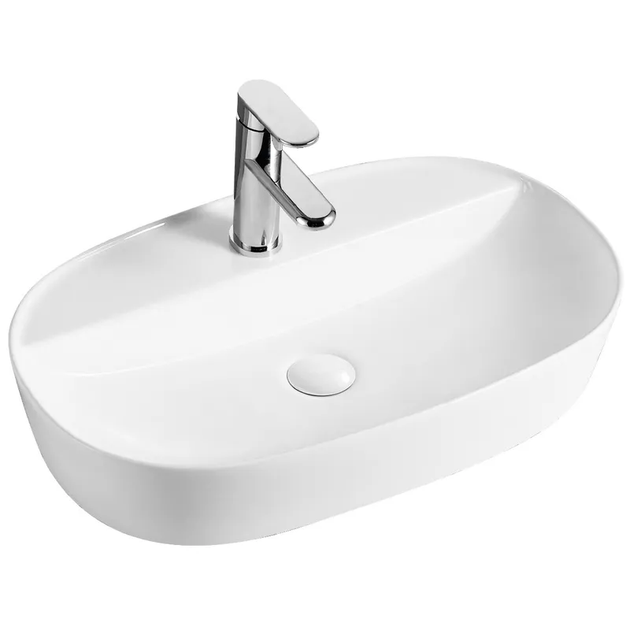 Раковина накладна MIXXUS PREMIUM ELLIPSE-0204 600х380х115mm (отвір під змішувач) (MP6679) - Фото 1 Раковина накладна MIXXUS PREMIUM ELLIPSE-0204 600х380х115mm (отвір під змішувач) (MP6679) - изображение 1