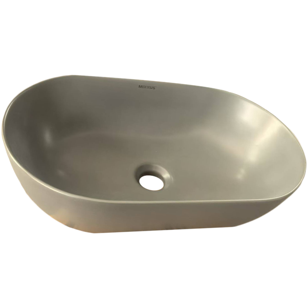 Раковина накладна MIXXUS PREMIUM ELLIPSE-0109 GRAY 500x300x140mm (MP6653) - изображение 4