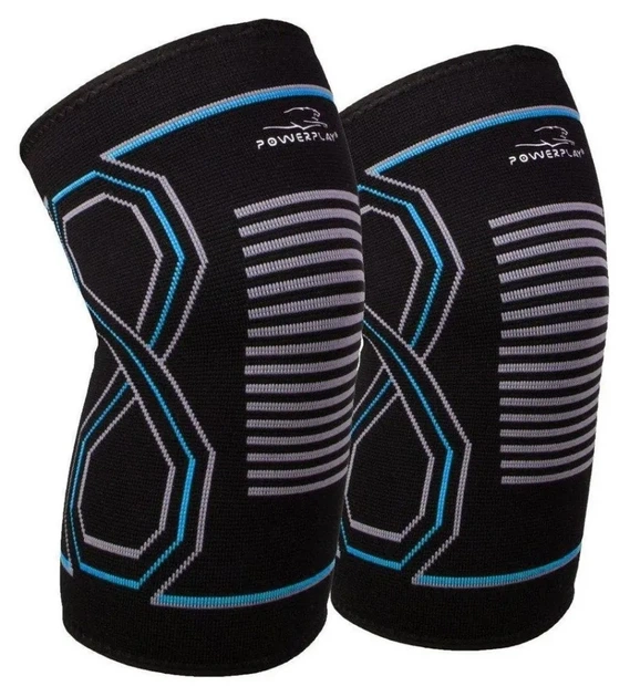 Наколінники спортивні PowerPlay PP-4099 Knee Support Чорно/Сині S/M (пара) (L/XL (пара)) - Фото 1 Наколінники спортивні PowerPlay PP-4099 Knee Support Чорно/Сині S/M (пара) (L/XL (пара)) - изображение 1