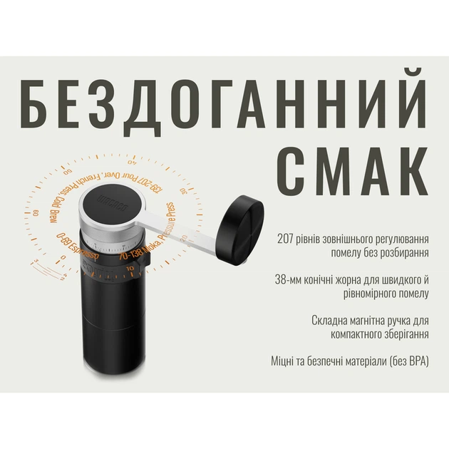 Кавомолка ручна Wacaco Exagrind Pro-E - зображення 15