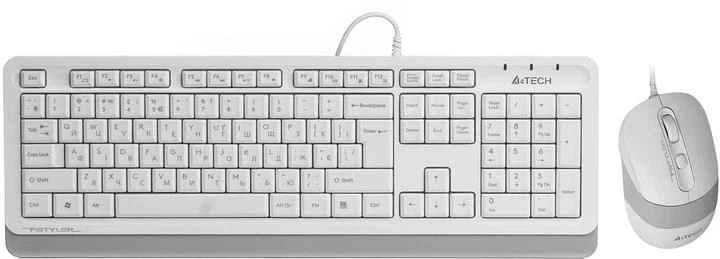 Комплект клавіатури та миші A4tech Fstyler F1010 Sleek Multimedia комфортна USB Чорно-сірий (F1010) - зображення 2