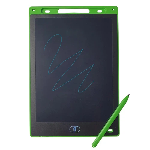 Планшет для рисования и заметок 12" LCD синий, стираемый - изображение 3
