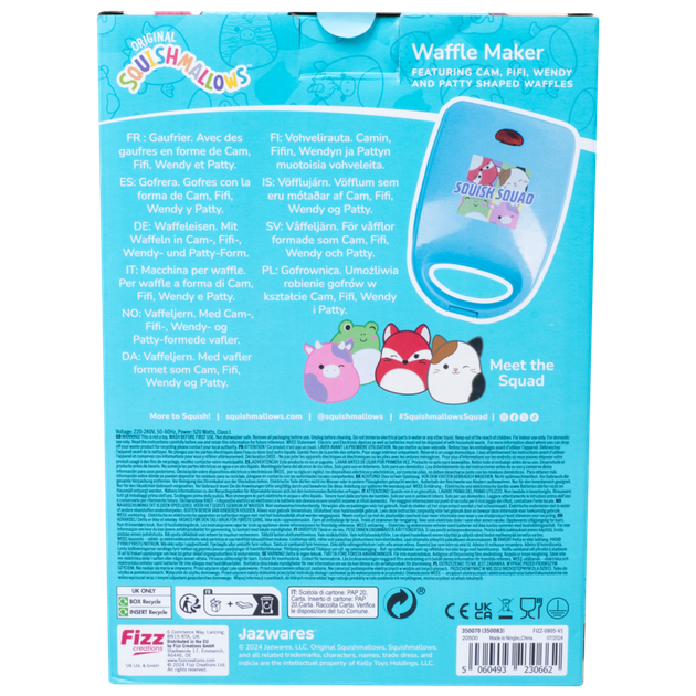 Gofrownica Squishmallows Squish Squad do gofrów belgijskich (wtyczka EU) (1277934) - obraz 2