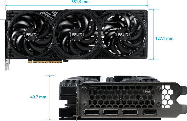 Видеокарта Palit PCI-Ex nVidia GeForce RTX 5070 Ti GamingPro-S OC 16G - изображение 6