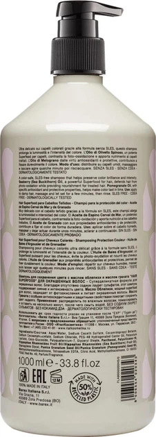Шампунь для збереження кольору Contempora з маслом обліпихи і граната Color Protection Shampoo 1000 мл - изображение 2