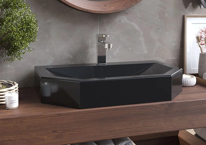 Раковина, Умывальник, накладной Luxor Calvin 60 Black - изображение 3