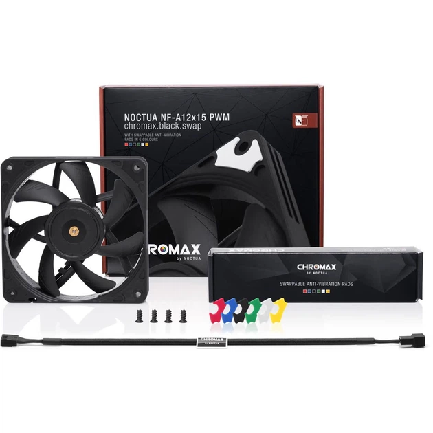 Корпусний вентилятор Noctua NF-A12x15 chromax.black.swap PWM [168020] - зображення 5