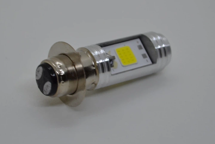 Лампа фары LED 1 ус P15D COB для фар мотоцикла 6000К дальний/ближний 12В - зображення 2