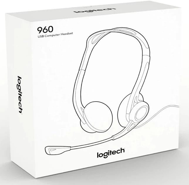 Наушники с микрофоном Logitech PC 960 USB (981-000100) - Фото 5 Наушники с микрофоном Logitech PC 960 USB (981-000100) - изображение 5