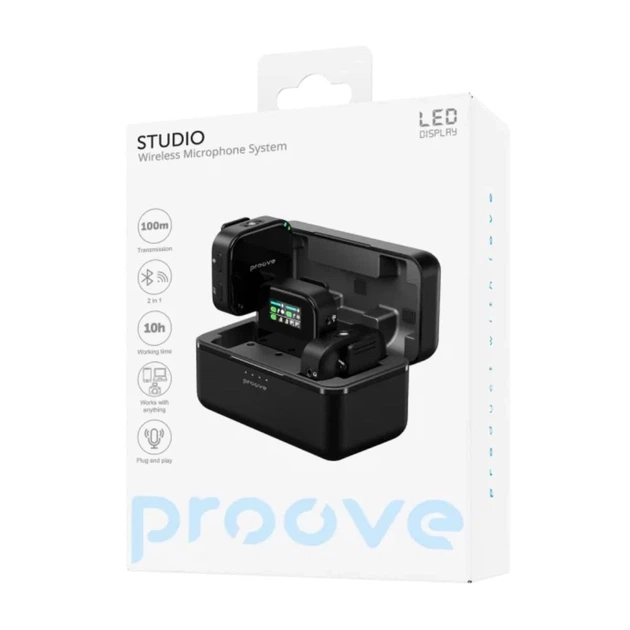 Бездротовий петличний мікрофон Proove Studio Black (PSWM15000201) - зображення 5