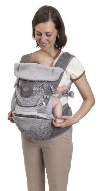 Сумка нагрудна Chicco Airy Hip Fit до 15 кг Сіра (8058664192335) - Фото 3 Сумка нагрудна Chicco Airy Hip Fit до 15 кг Сіра (8058664192335) - зображення 3