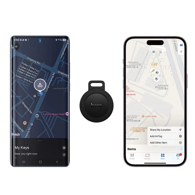 Локализатор Hoco E101 совместимый с Apple Find My и Google Find My Device Black (6942007672641) - изображение 3