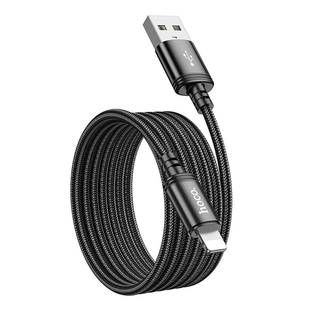 Кабель Hoco X89 USB-A to Lightning 2.4A 2m Black (6942007646451) - Фото 2 Кабель Hoco X89 USB-A to Lightning 2.4A 2m Black (6942007646451) - изображение 2