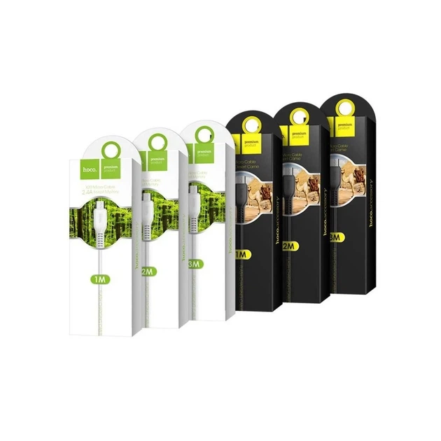 Кабель Hoco X20 USB-A to Lightning 2.4A 1m White (6957531068815) - Фото 3 Кабель Hoco X20 USB-A to Lightning 2.4A 1m White (6957531068815) - зображення 3