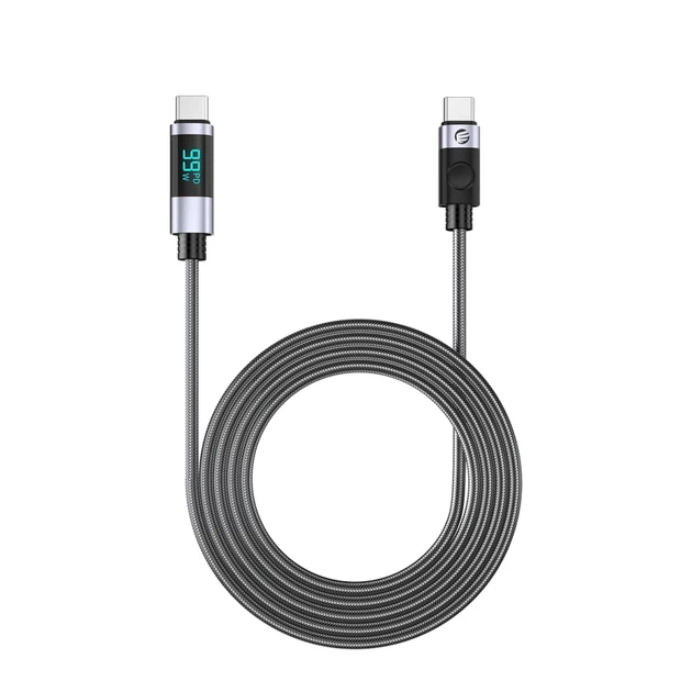 Kabel Orico LDC2C USB‑C to USB‑C PD 100W z wyświetlaczem LED 480Mb/s 3 m (6942227110947) - obraz 2