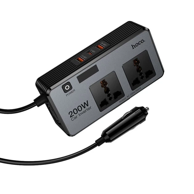 Разветвитель Hoco Z66 для автомобильного прикуривателя 2 порта PD 66W Black (6942007675673) - изображение 5