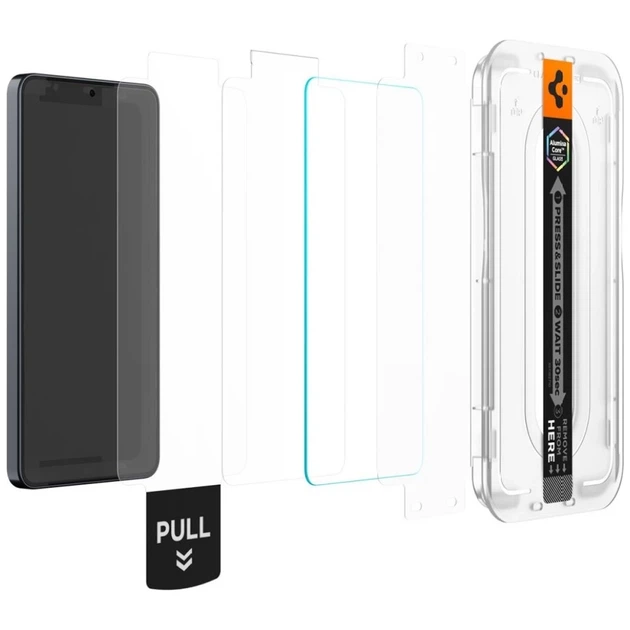 Szkło hartowane Spigen Glas.TR EZ FIT PRO HD do Samsung Galaxy S26 Plus 2-pack (8800337242010) - obraz 4