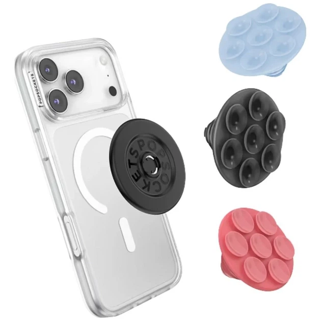 Держатель PopSockets PopTop Translucent Suck-Up Black (807753) - изображение 3