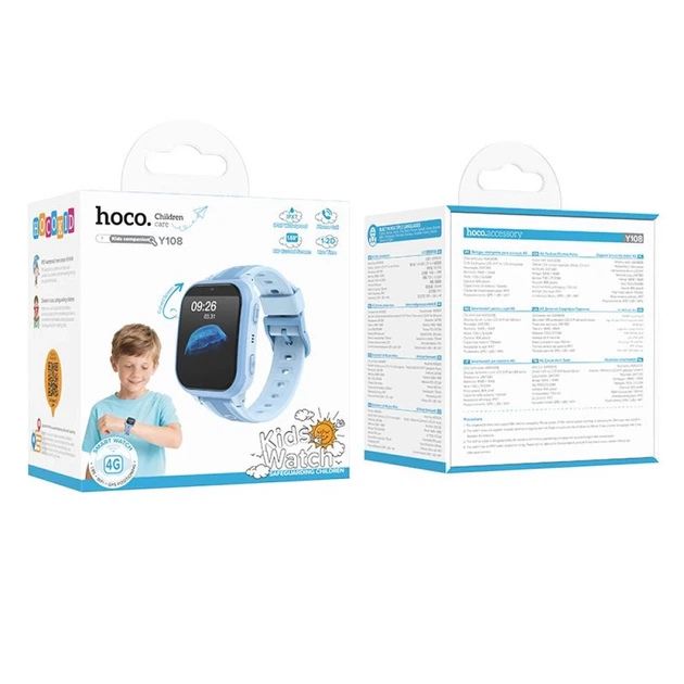 Смарт-часы Hoco Y108 для детей 1.69" 4G GPS Blue (6942007680943) - изображение 5